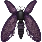 Gothic moth sticker