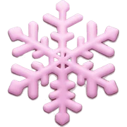 Pink snowflake sticker