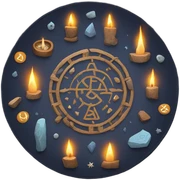 Witch circle sticker