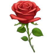 Red rose Flower sticker