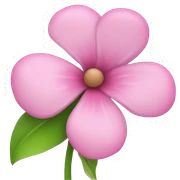 Pink flower sticker