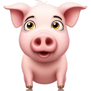 pig confused sticker