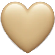 Beige heart  sticker