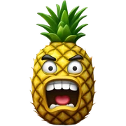 Angry pineapple sticker