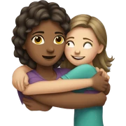 Girl hug family  sticker