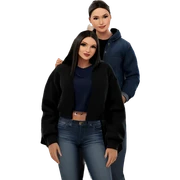 girl with boys in denim sticker