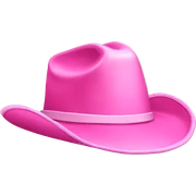 Pink cowgirl hat sticker