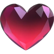crystal heart sticker