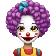 chick clown sticker