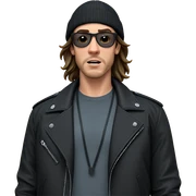 cool dude in black jacket sticker