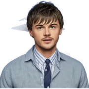 striped shirt portrait of man sticker