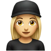 Draw a women whith a black cap sticker