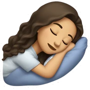 Brunette girl sleeping sticker