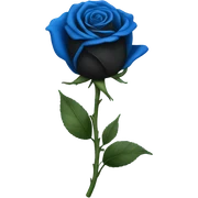 black and blue rose sticker