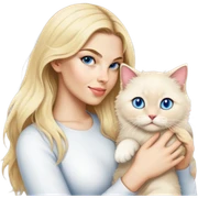 With a ragdoll cat  sticker