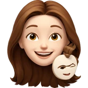 smiling girl with brown hair sticker