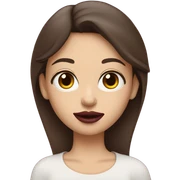 White brunette girl dressed in burgundy putting lipgloss on her lips sticker