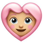 baby pink heart sticker