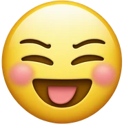 Smiley face side eye sticker