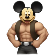 buff Mickey sticker
