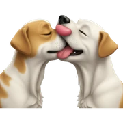 Dog kiss sticker