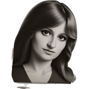 monochrome girl portrait in frame sticker