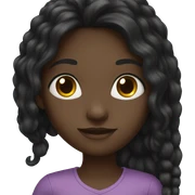 black long hair girl  sticker