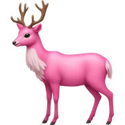pink deer sticker