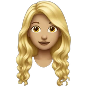 Long hair blonde sticker