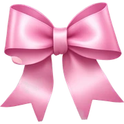 light pink ribbon bow sticker