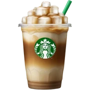 Starbuck ice coffee with ice cubes sticker