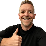 smiling boy giving thumbs up sticker