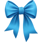Blue bow  sticker