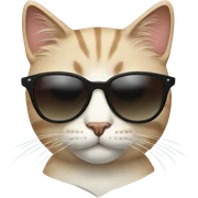 Cat with sunglasses sticker