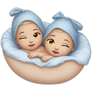 Newborn twins sticker