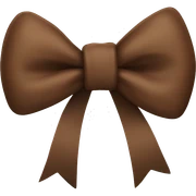 Brown bow sticker