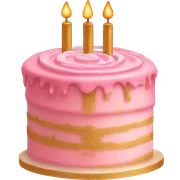 pink and gold cake sticker