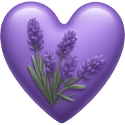 lavender heart sticker