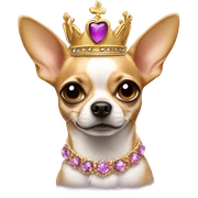 Chihuahua as a queen sticker