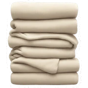 cosy blanket stack beige sticker