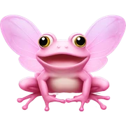 Light pink Fairy frog with wings sticker
