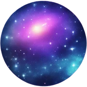 Sparkling galaxy sticker