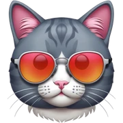 Cat with sunglasses sticker