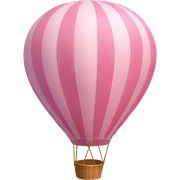 pastel pink hot air balloon  sticker