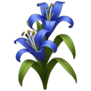 Blue Lily flowers sticker