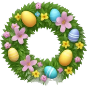 Easter wreath sticker