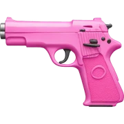 Pink gun sticker