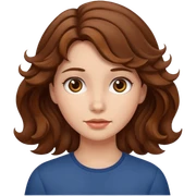 Girl with brown wavy hair sticker