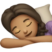 Brunette girl sleeping sticker