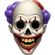 skull clown sticker